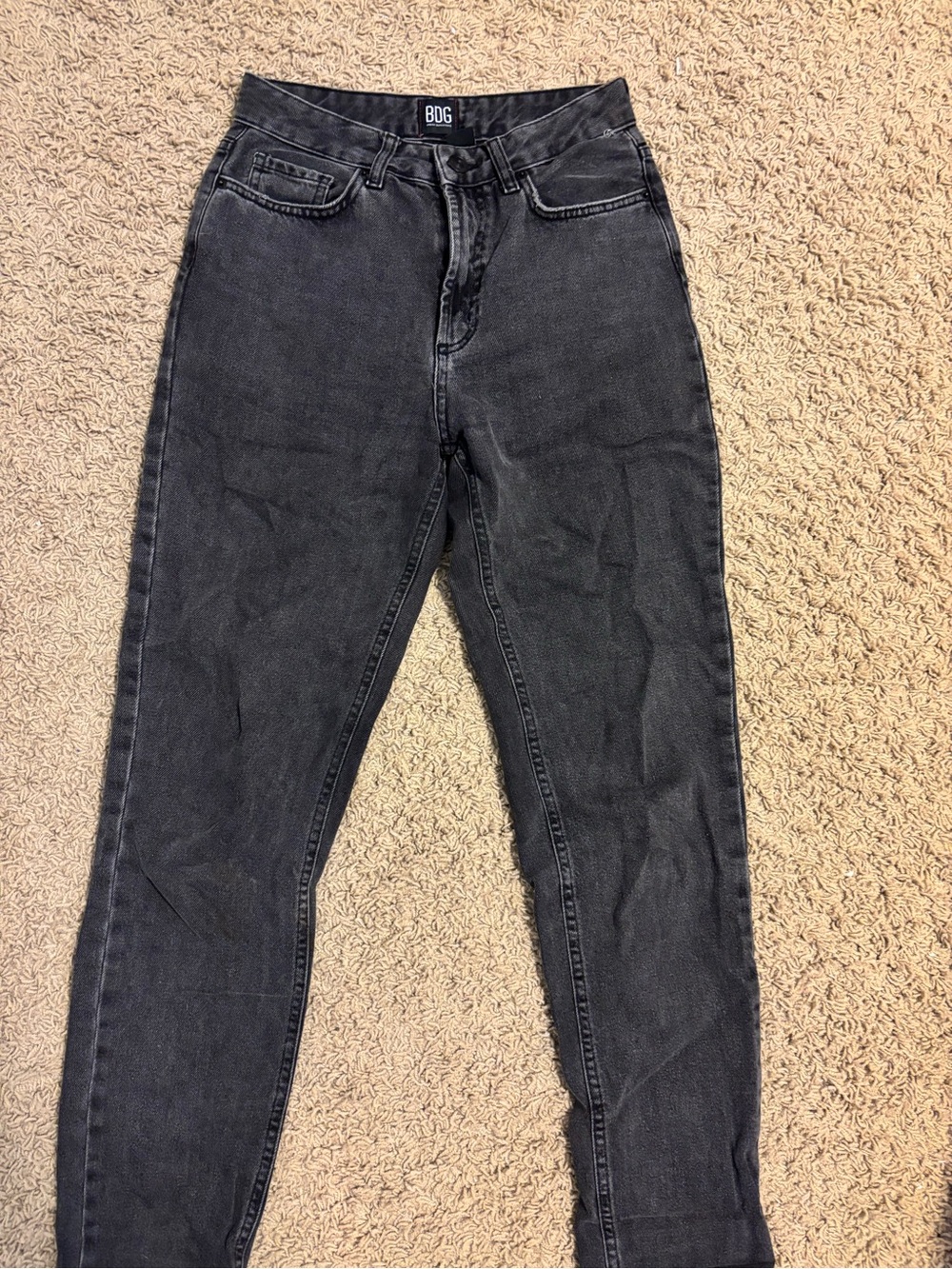 BDG High-Rise Washed Black Mom Jeans
